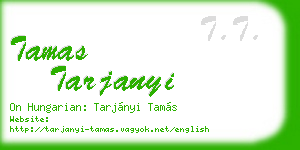 tamas tarjanyi business card